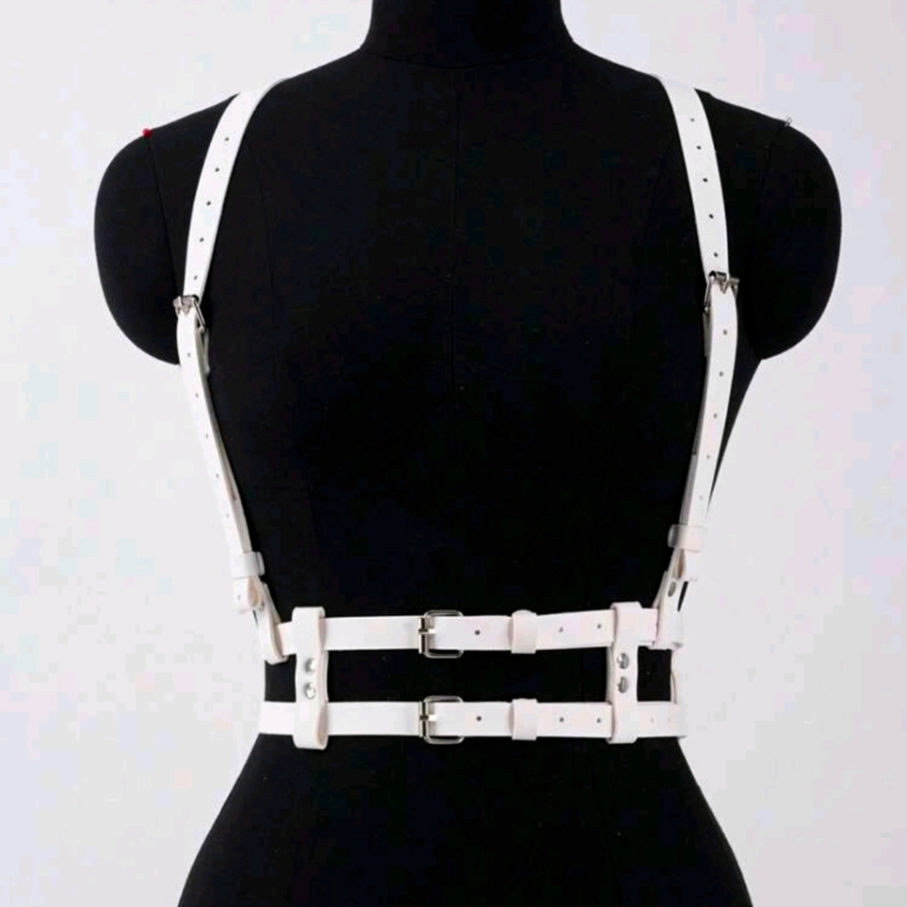 White Women's Harness Belt